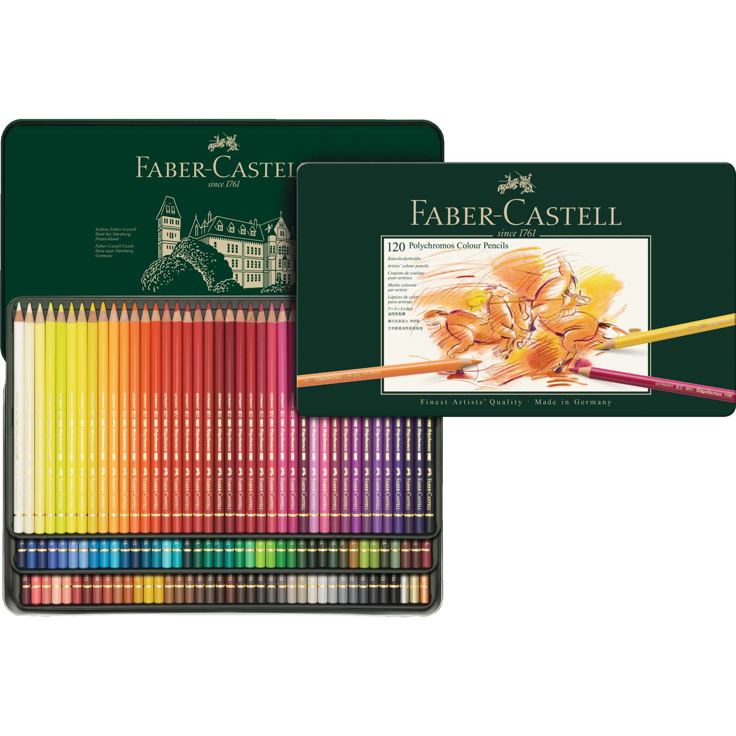 Coffret métal de crayons de couleurs Polychromos Le Géant des Beaux